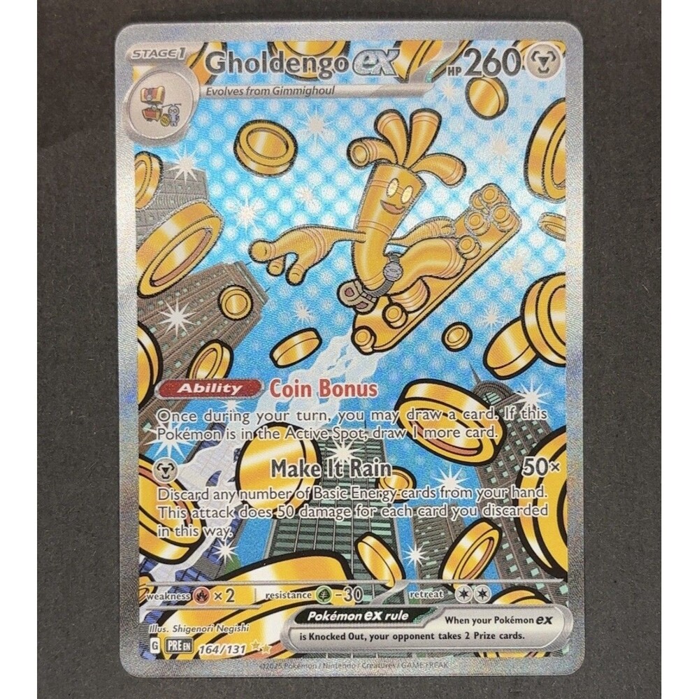 Pokemon Gholdengo EX 164/131 Prismatic Evolutions Special Illustration Rare SIR